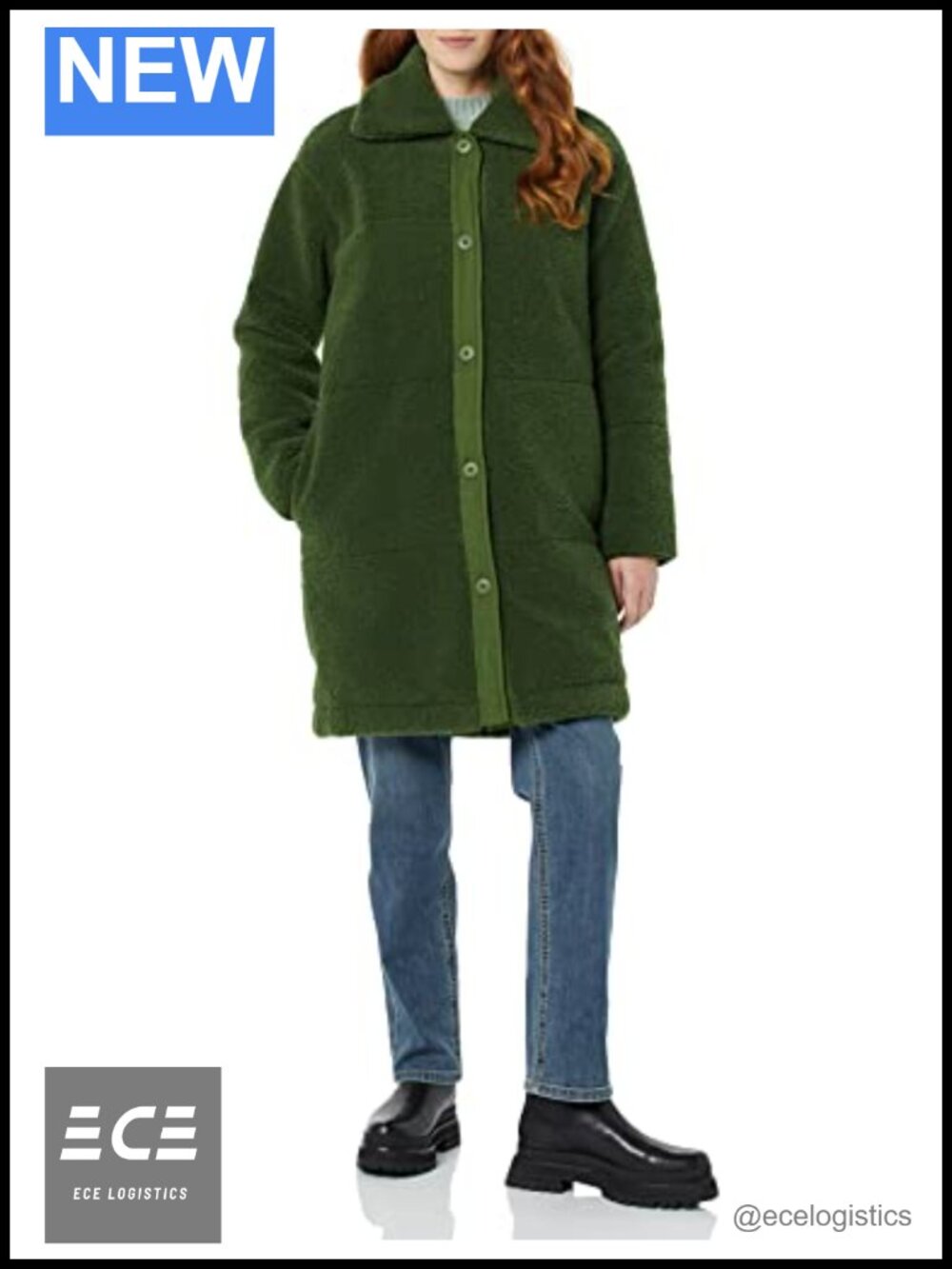 Oversized Teddy Sherpa Coat Faux Fur Warm Essential Layer